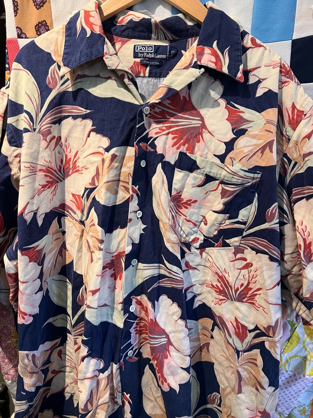 Polo By Ralph Lauren Aloha Shirt XL Botanical Floral Print 3