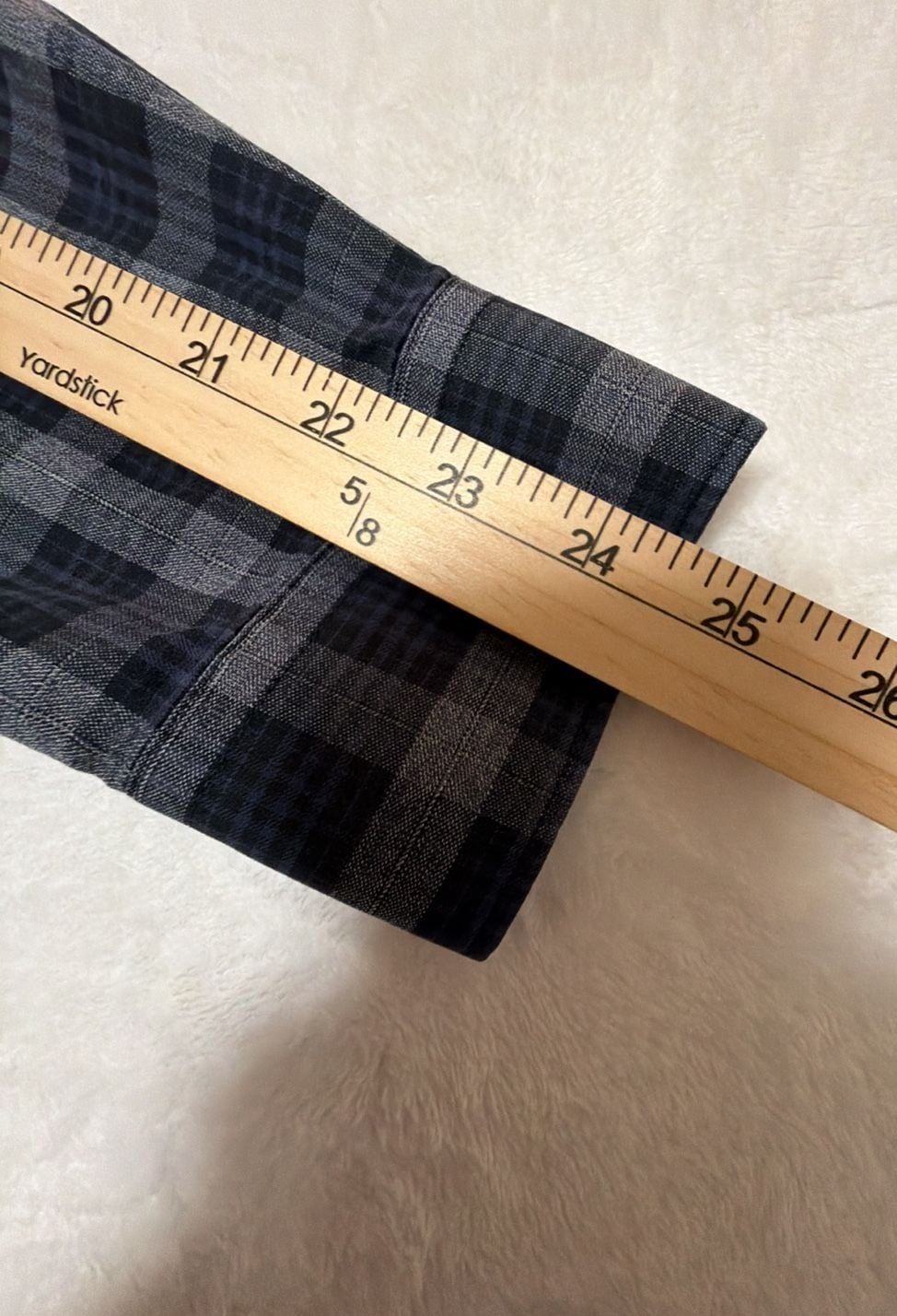 Zara Man Slim Fit Blue And Grey Plaid Long Sleeve Button Down Shirt 19