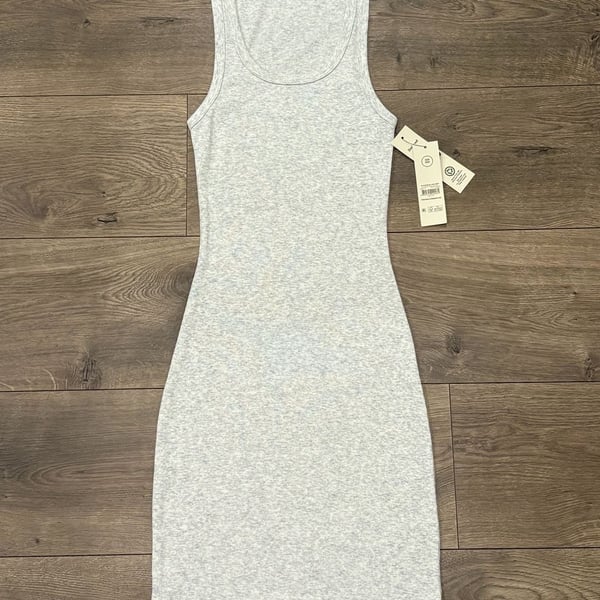 No Boundaries Sleeveless Tank Dress Size XXS Platinum Silver Heather