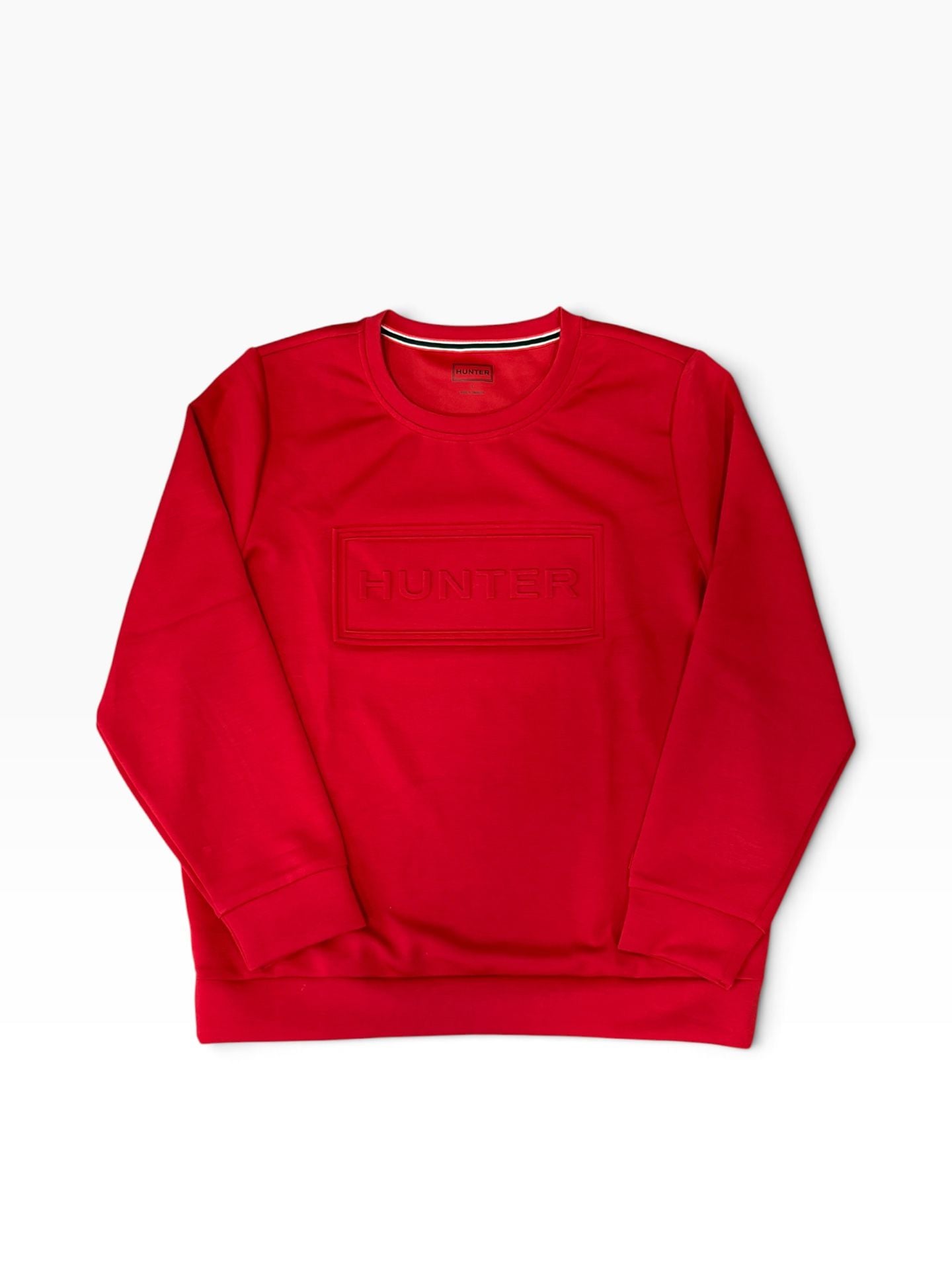 Hunter Women’s Embossed Pullover Size L Red Sweatshirt (NWT) 3
