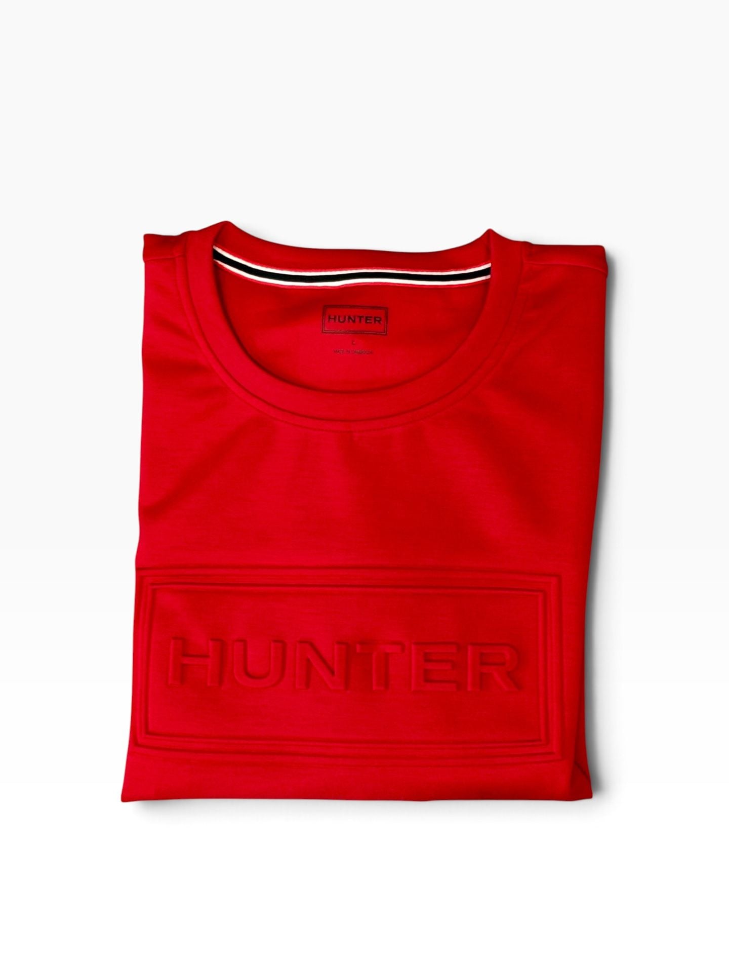 Hunter Women’s Embossed Pullover Size L Red Sweatshirt (NWT) 5
