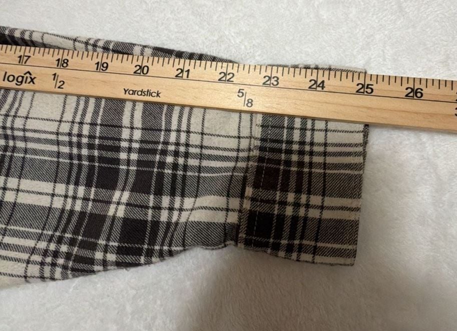 Lucky Brand Men's Black and White Plaid Long Sleeve Western Shirt 19