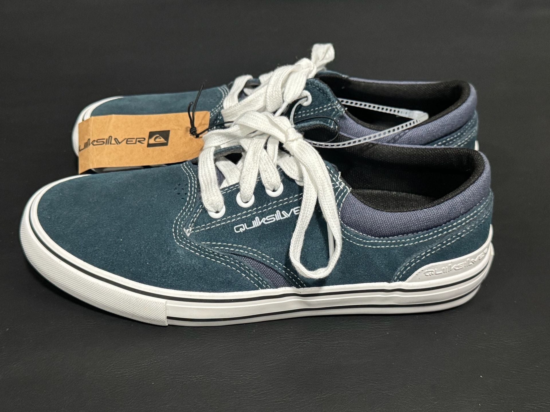 Quiksilver Aerial Size 8.5 Blue Leather Skate Shoes Sneakers 4
