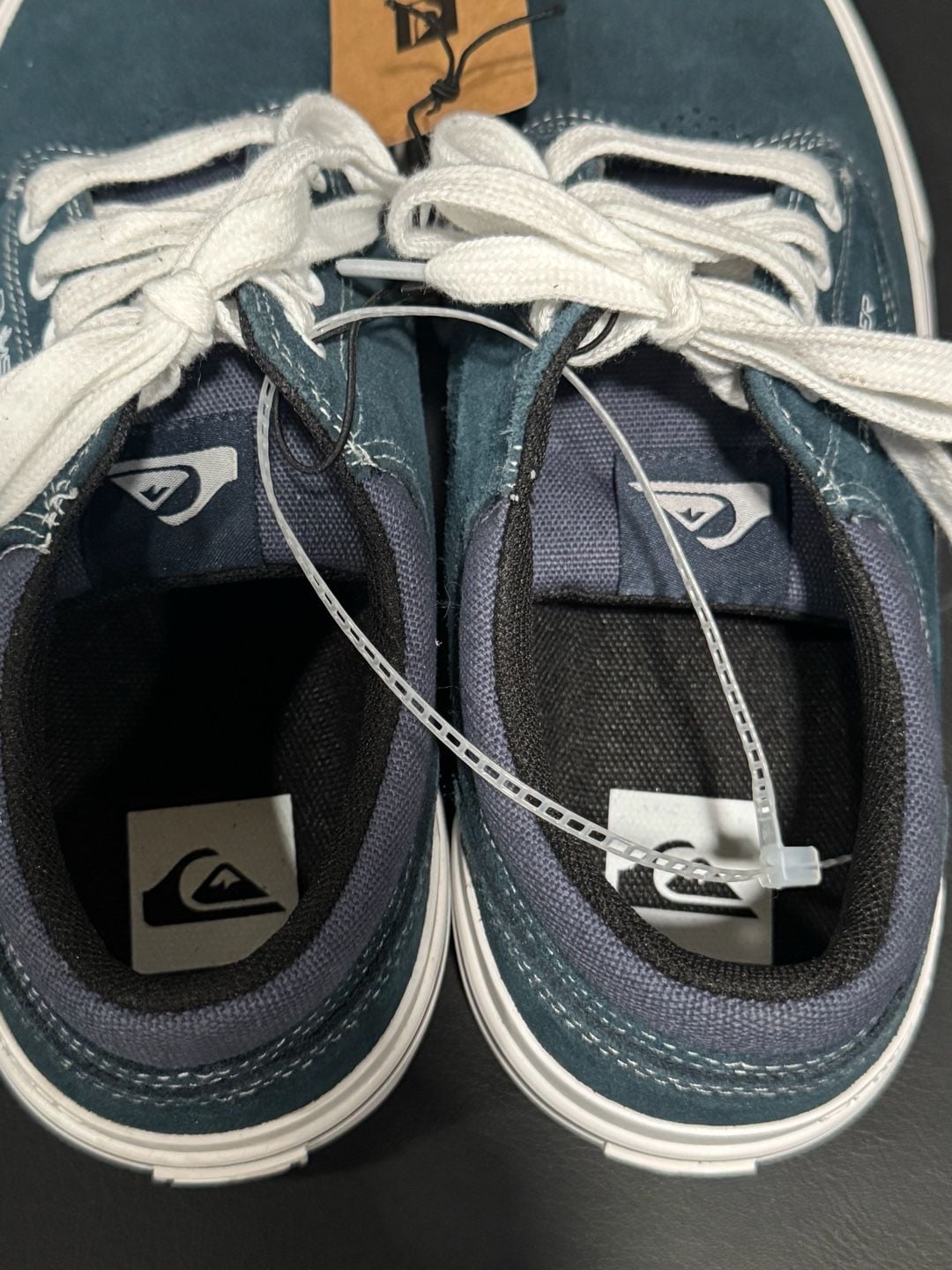 Quiksilver Aerial Size 8.5 Blue Leather Skate Shoes Sneakers 8