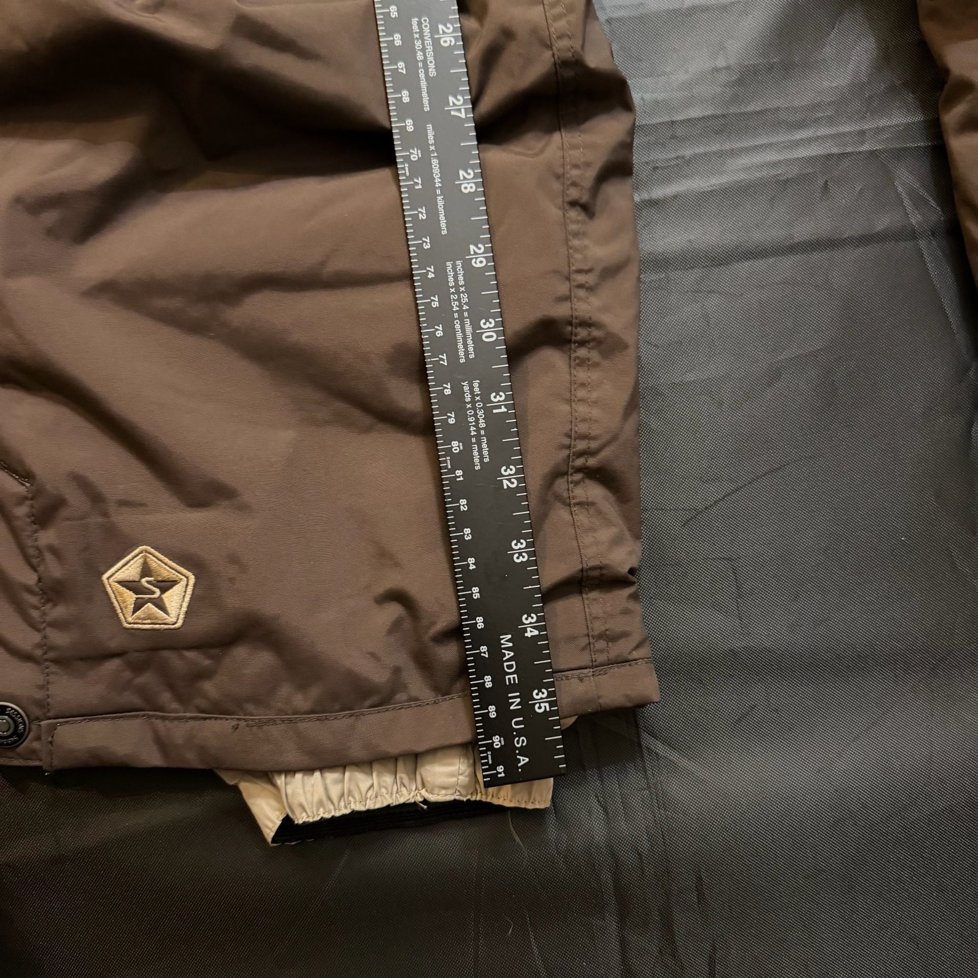 Sessions Kids Snowboard Ski Pants Brown Size L Waterproof Cargo 9