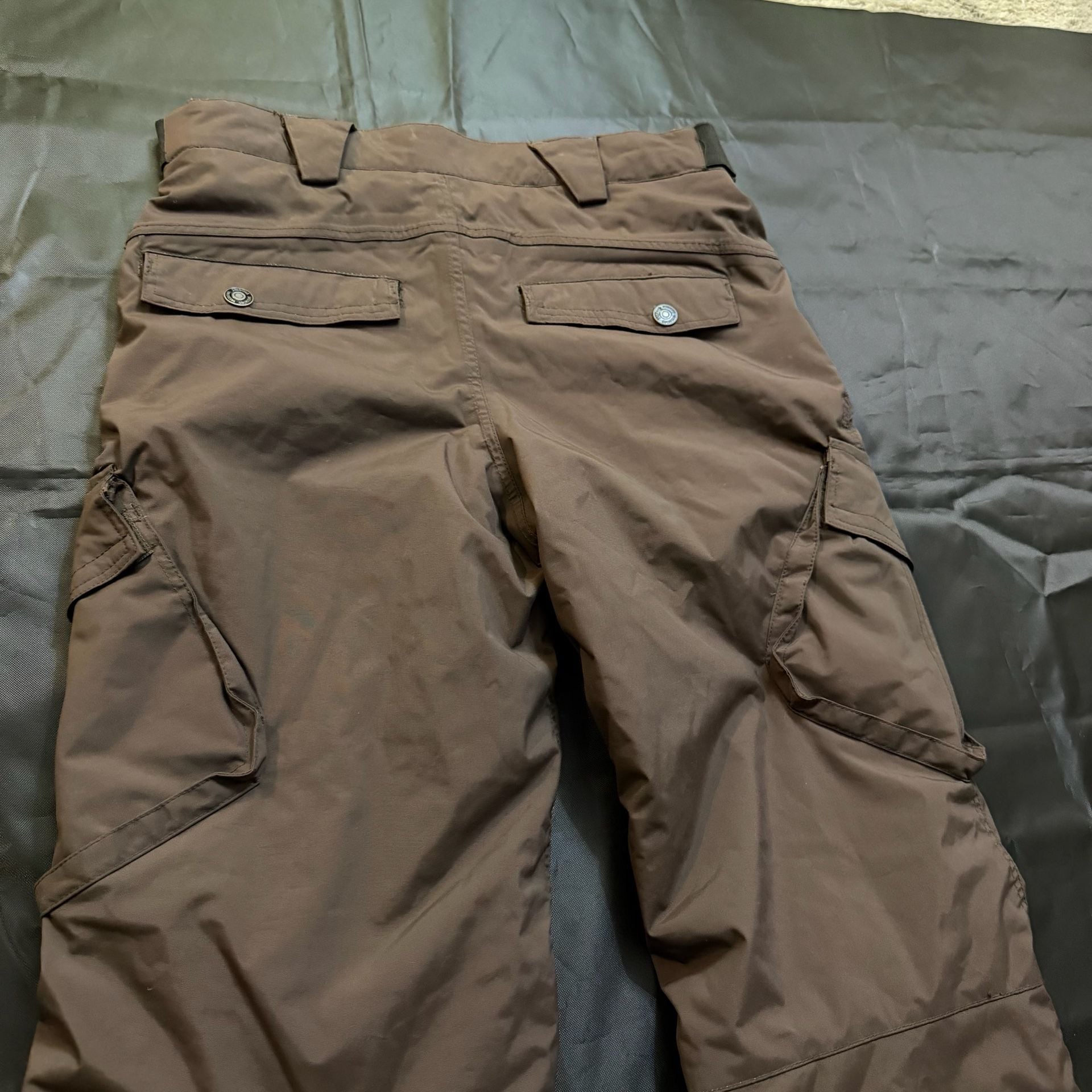 Sessions Kids Snowboard Ski Pants Brown Size L Waterproof Cargo 12
