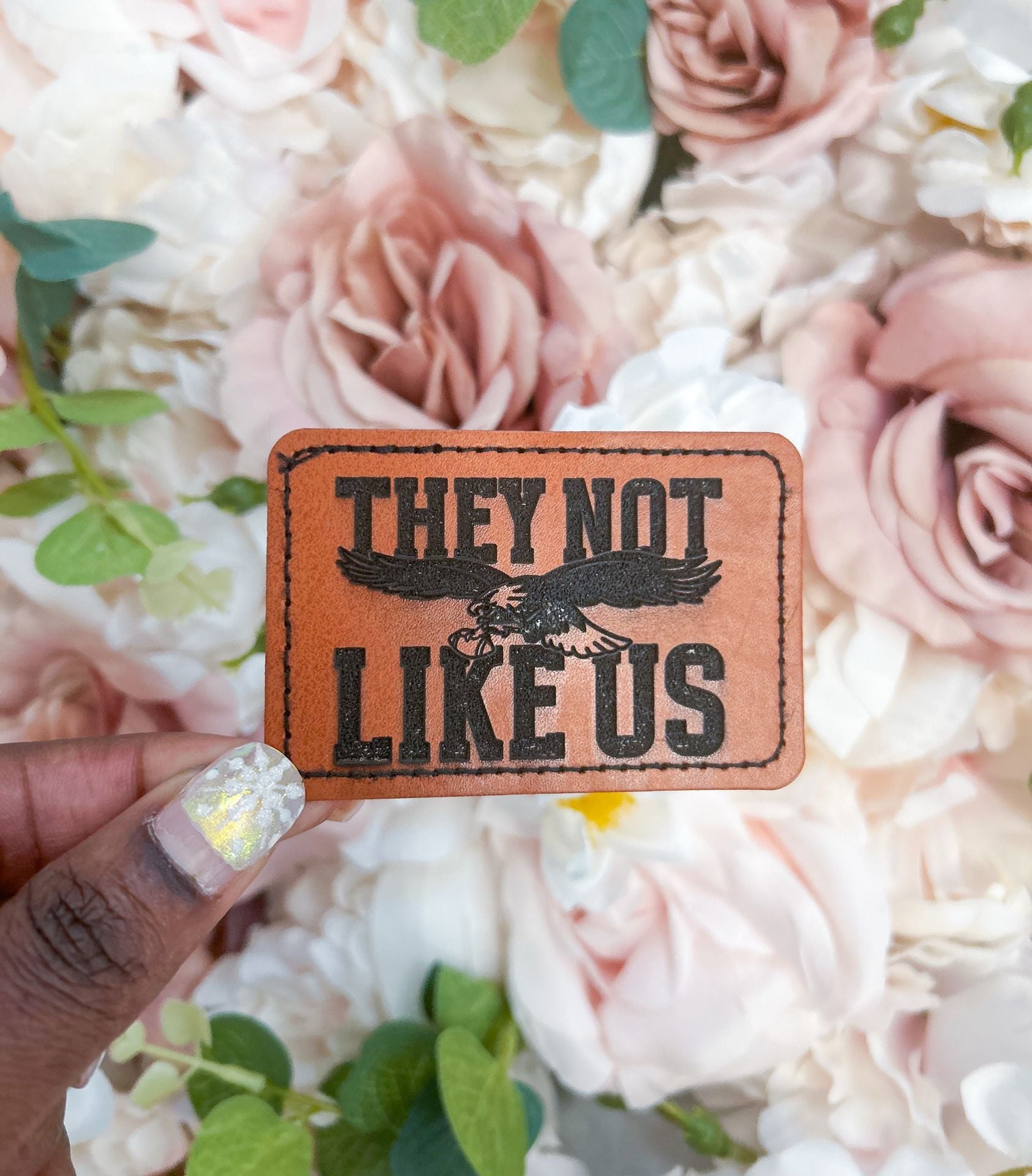 Leather Patch They Not Like Us Eagle 1