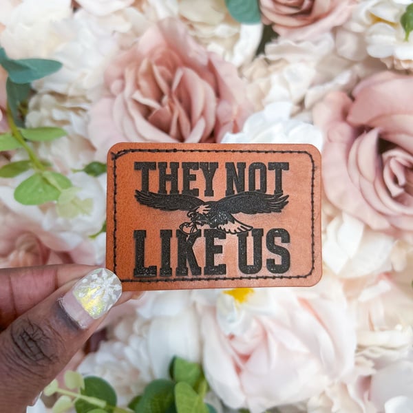 Leather Patch They Not Like Us Eagle
