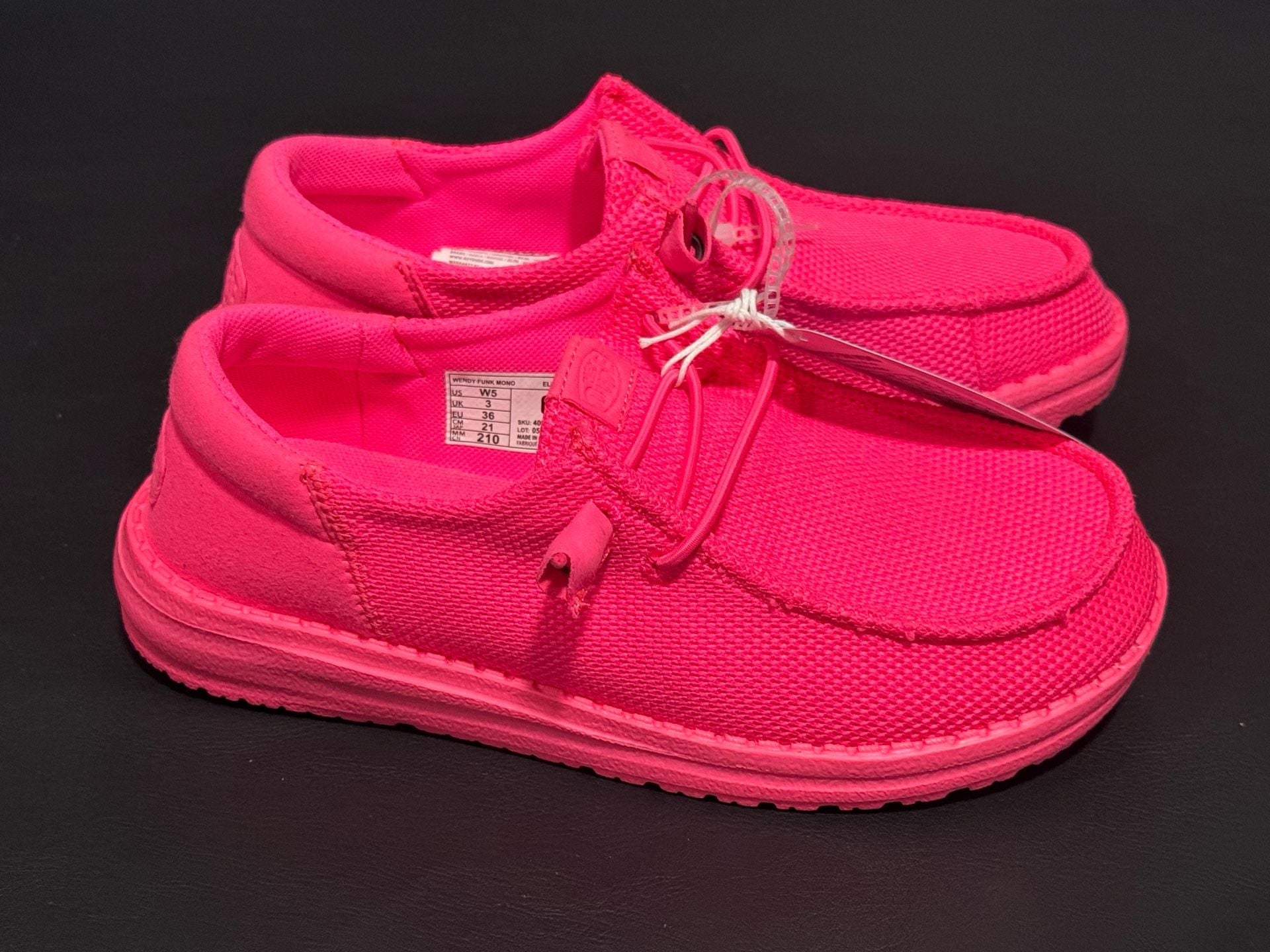 Hey Dude Wendy Funk Mono Size W5 Electric Pink Slip-On Casual Shoes 2