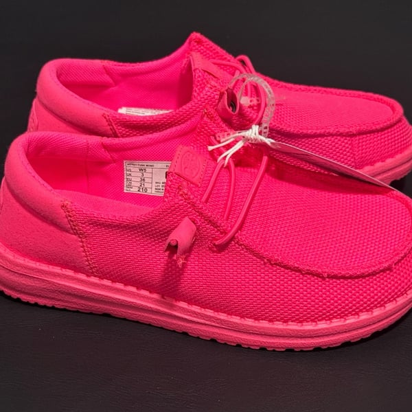 Hey Dude Wendy Funk Mono Size W5 Electric Pink Slip-On Casual Shoes