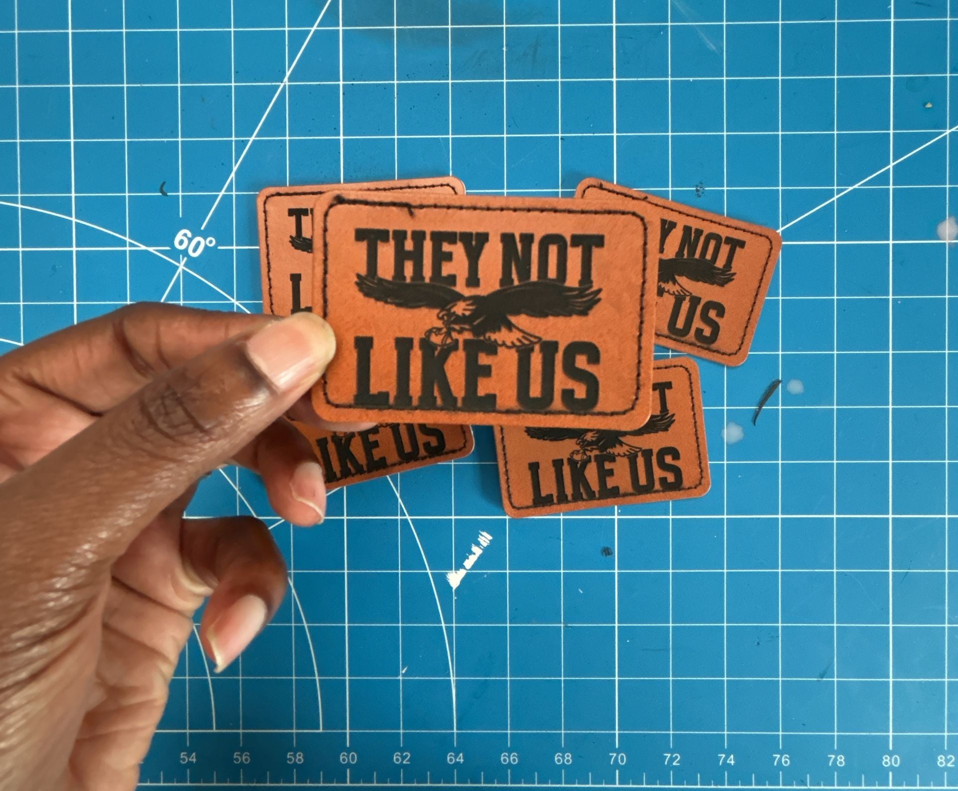Leather Patch They Not Like Us Eagle 4