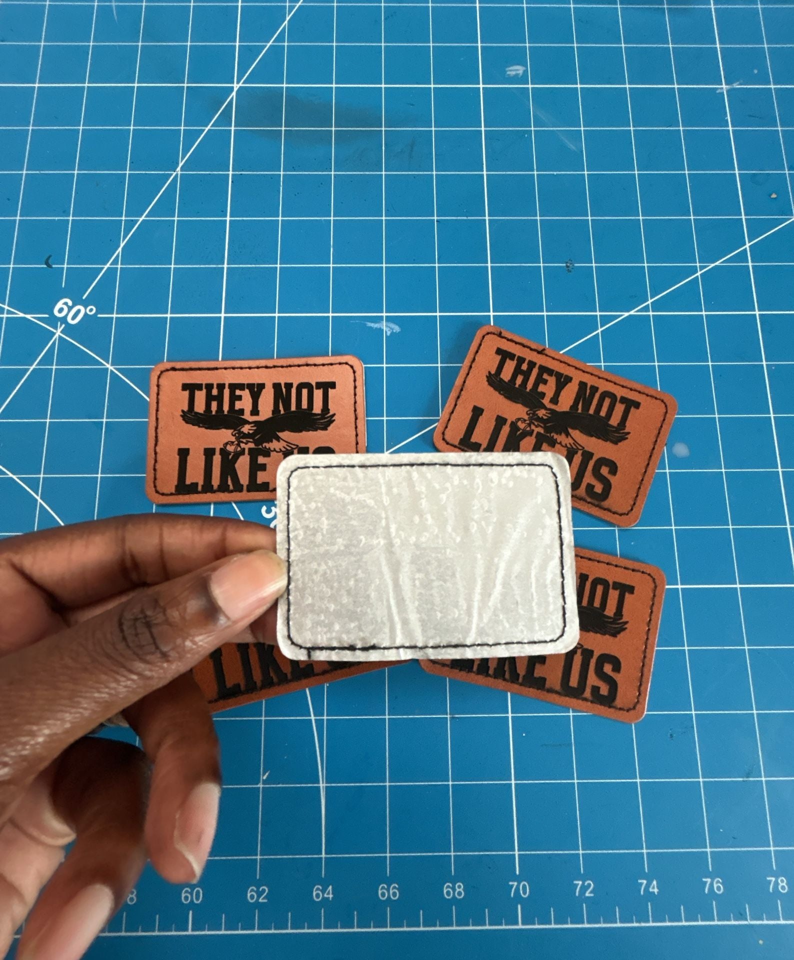 Leather Patch They Not Like Us Eagle 3
