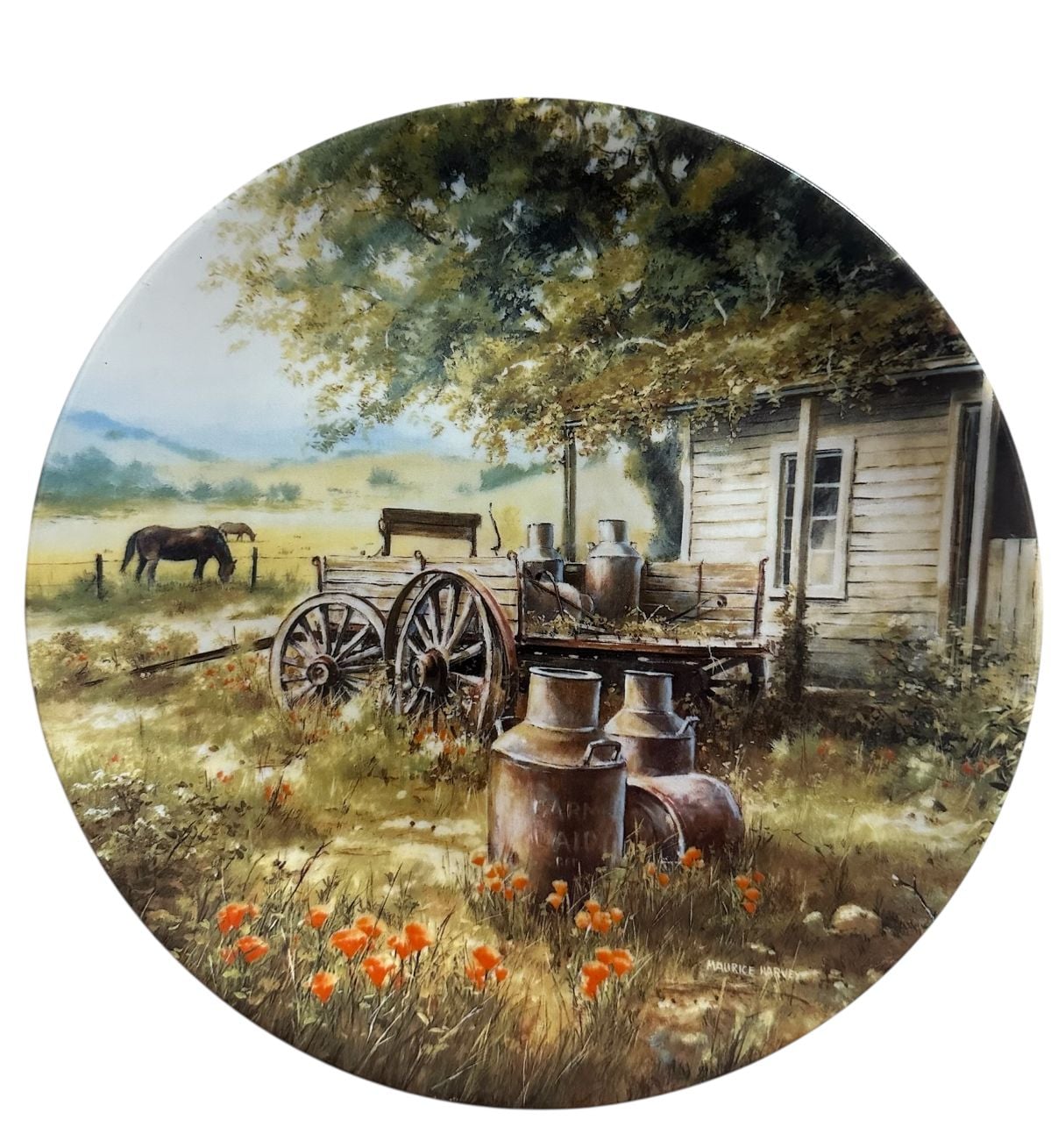 W.S. George Maurice Harvey Country Nostalgia Series Collector Plates Set of 4 3