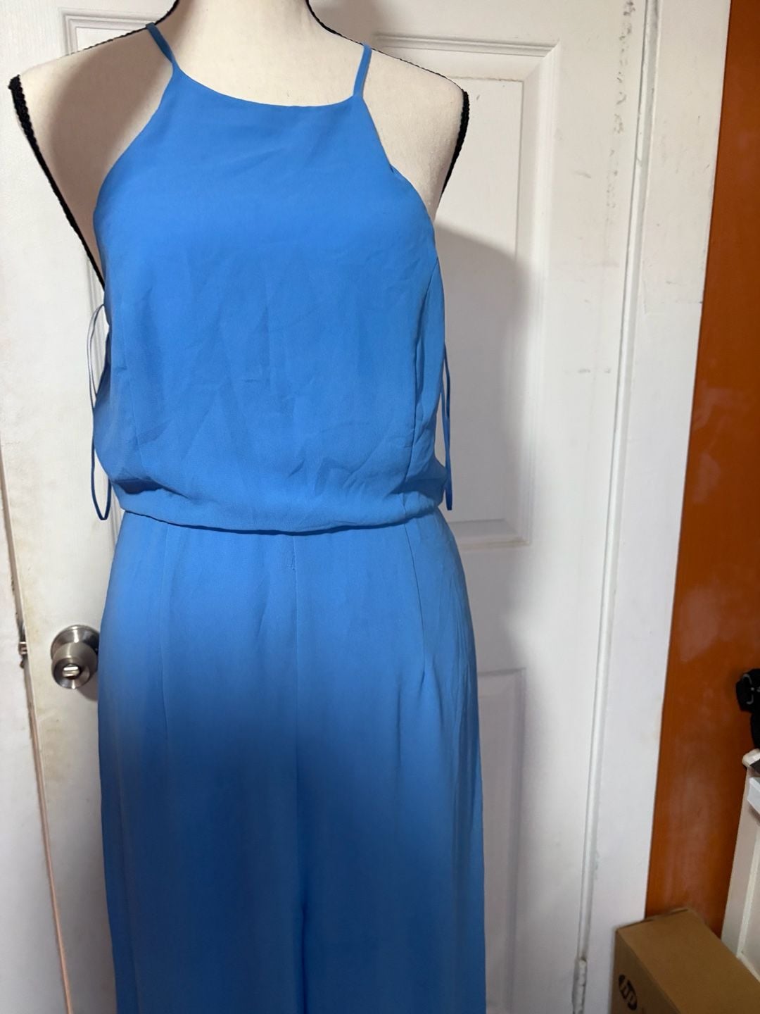 Gianni Bini Halter Jumpsuit Size M Blue 3