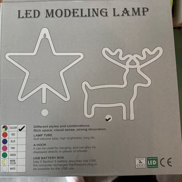 LED Modeling Lamp Reindeer Sign Box