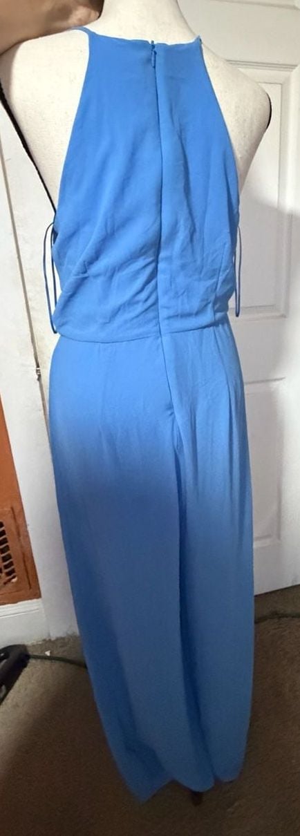 Gianni Bini Halter Jumpsuit Size M Blue 4