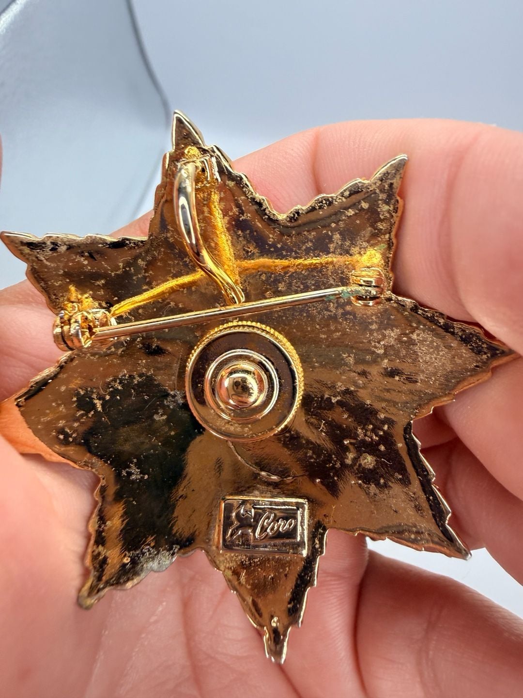 Coro Star Brooch Enamel Heraldic Pin Vintage 6