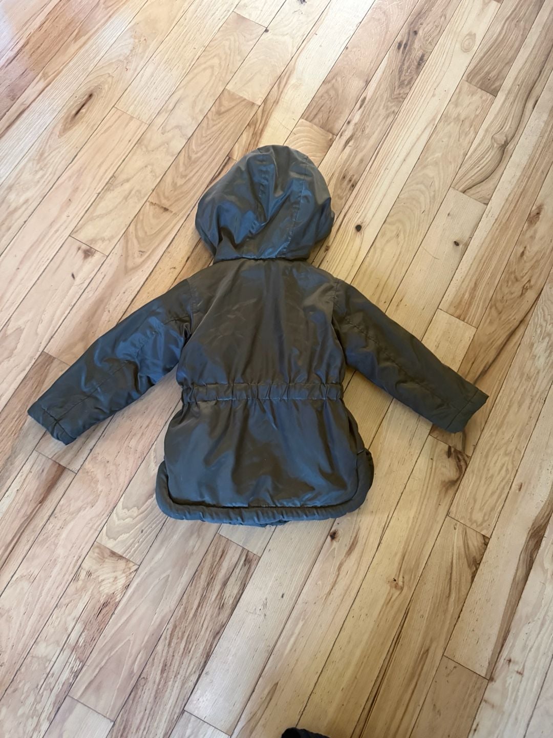C&C California Puffer Jacket Size 3T Green Sherpa Lined Hooded Coat 3