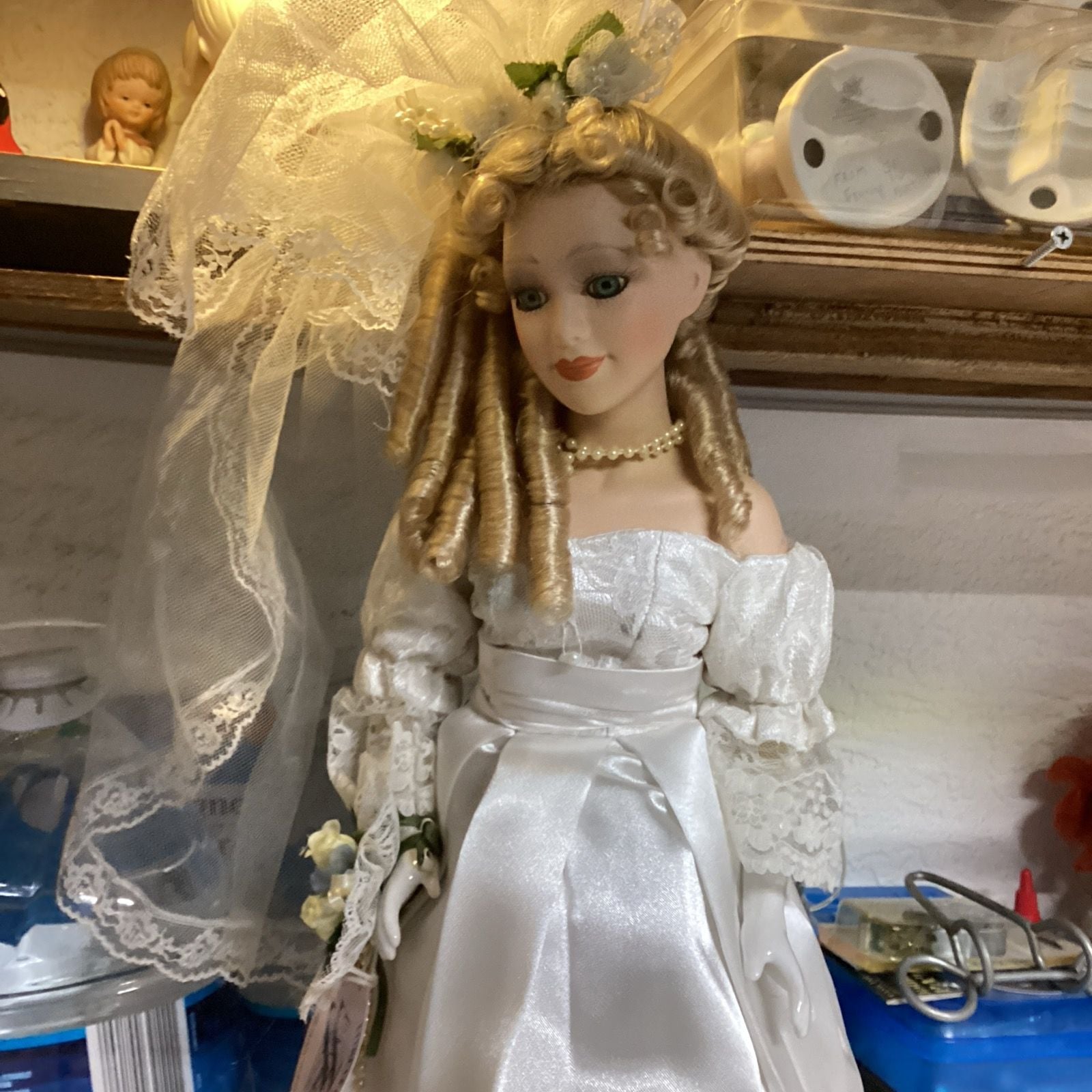 Danbury Mint Wedding Day Bride Doll Porcelain 1