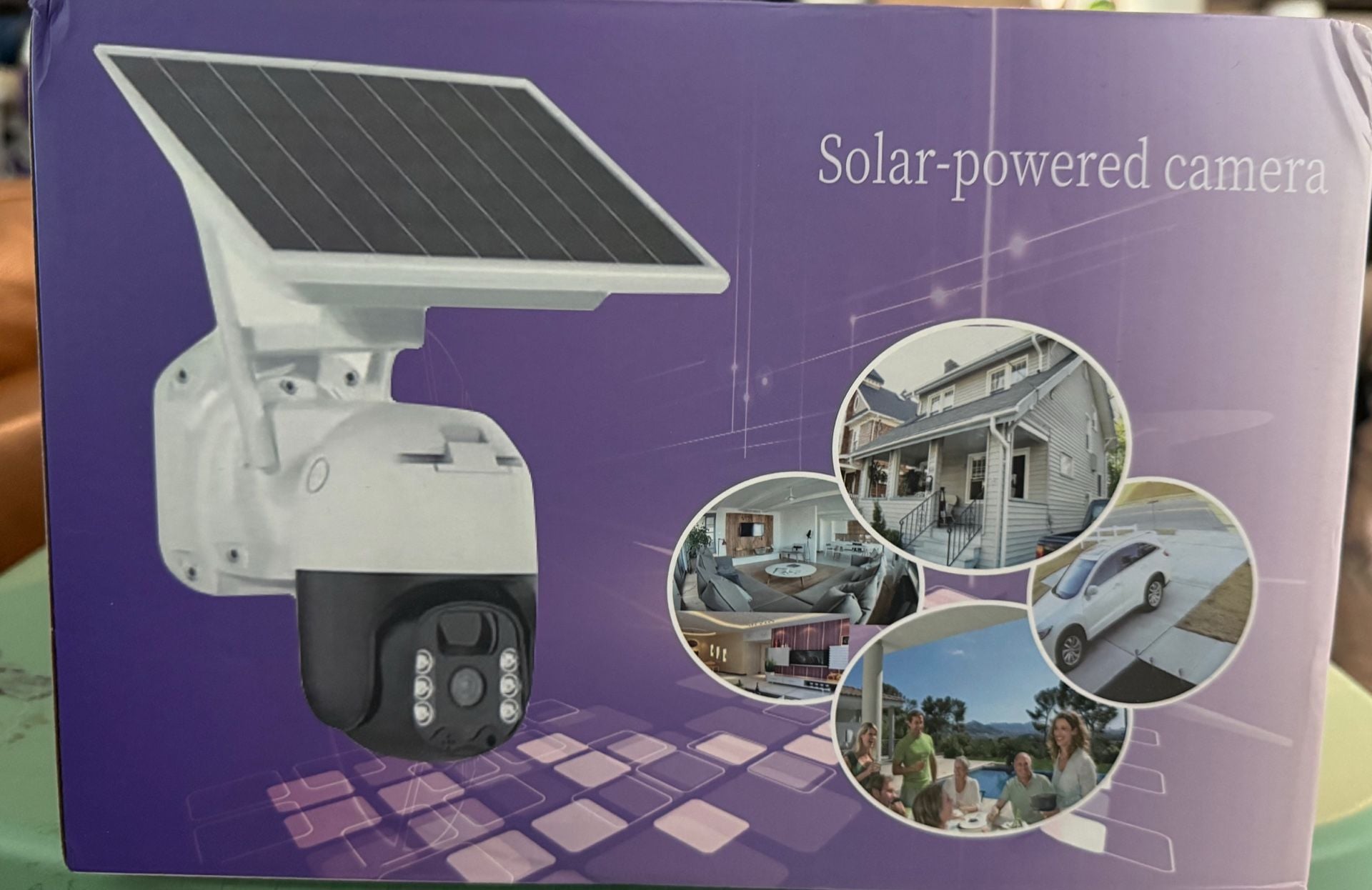 Solar powered 4K HD PTZ security camer 1