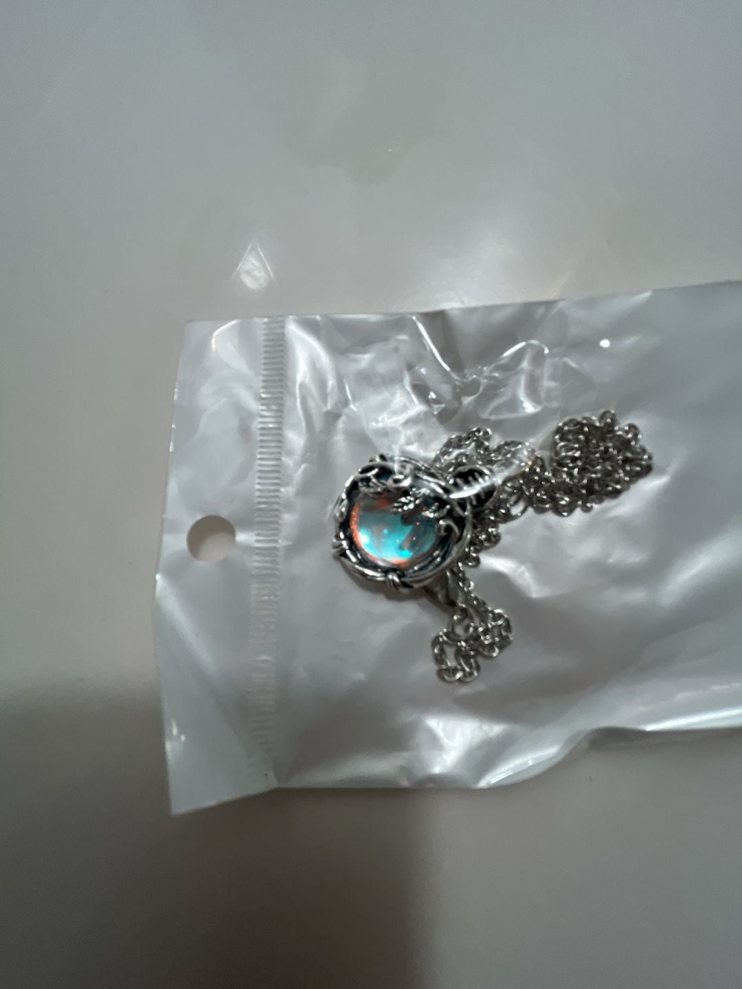 Thorn Vine Moonstone Necklace Iridescent Pendant 4