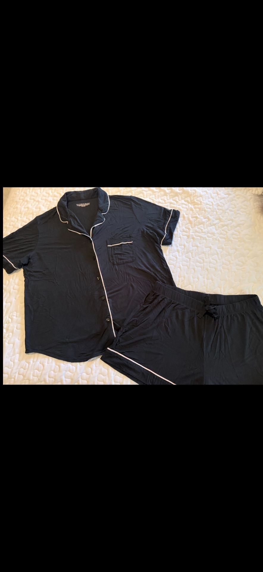 Victoria's Secret Pajama Set Size M Black 1