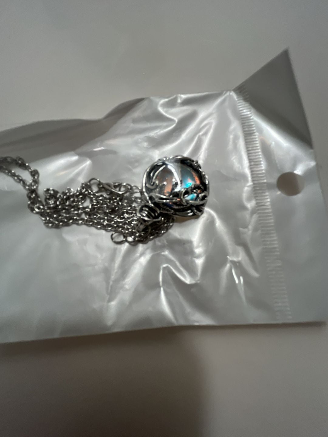 Thorn Vine Moonstone Necklace Iridescent Pendant 11