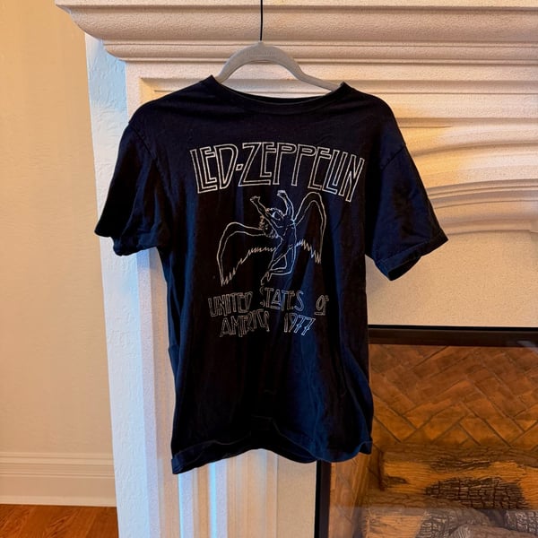 Led Zeppelin United States Of America 1977 T-Shirt Size M Black