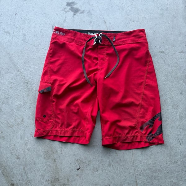 Billabong Platinum X Stretch Boardshorts Size 34 Red Recycler Hydrostretch