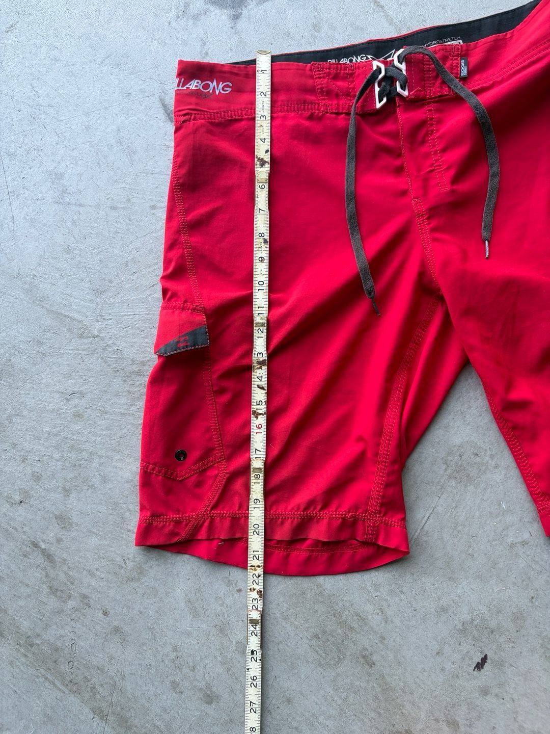 Billabong Platinum X Stretch Boardshorts Size 34 Red Recycler Hydrostretch 15