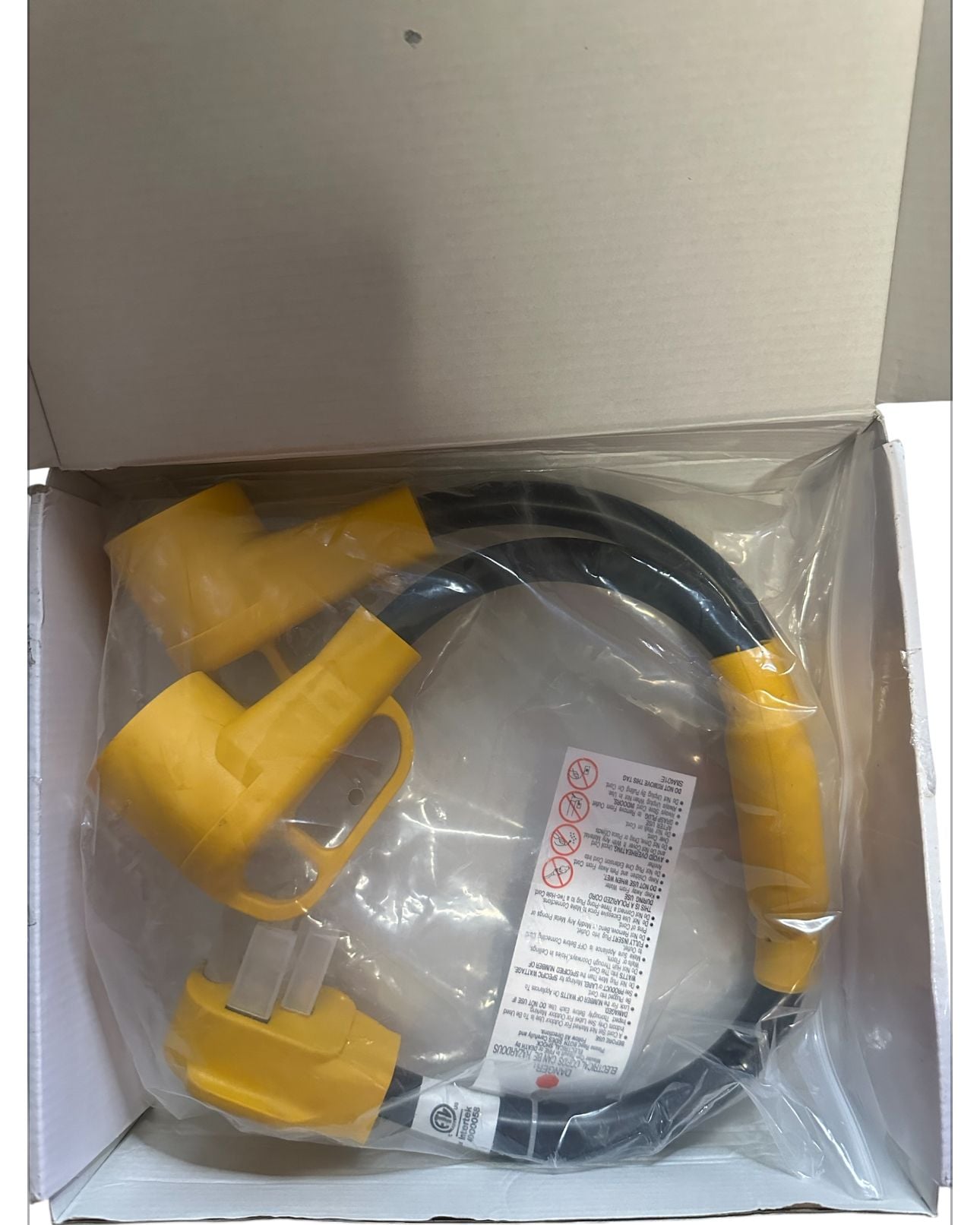 Mecmo 4 Prong NEMA Power Cord Y Adapter Max 30 Amp Shared 3