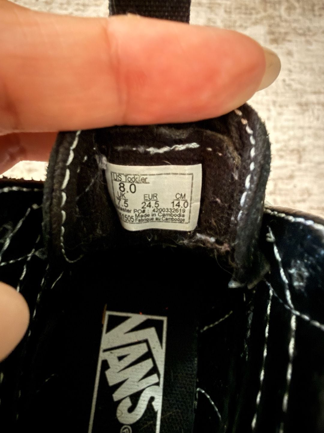 Vans Sk8-Hi Zip Size 8.0 Black White 5