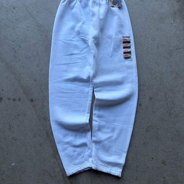 Fruit of the Loom Sweatpants Size Large White Fleece Joggers New With Tags