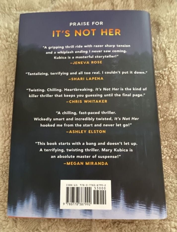 It's Not Her: A Novel Hardcover Mary Kubica 2