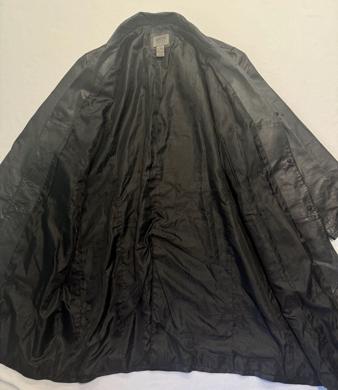 John Paul Richard Black Genuine Leather Coat Women 22 Plus Size Y2K 7