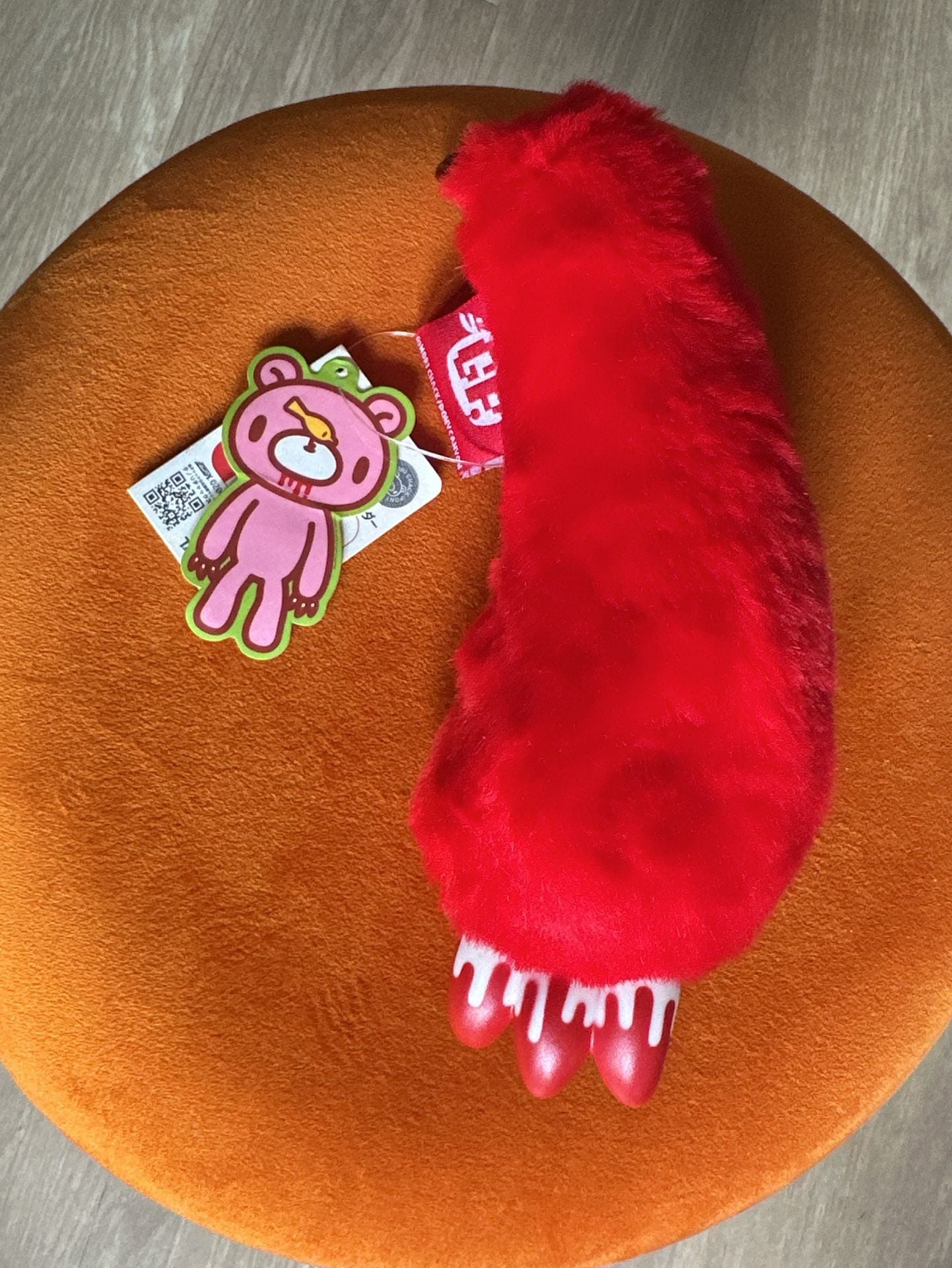 Taito Chax GP Gloomy Bear Red Paw Plush Keychain 1