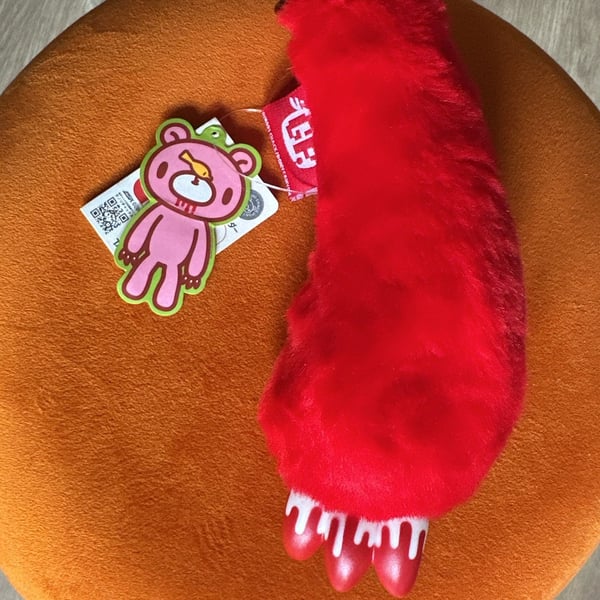 Taito Chax GP Gloomy Bear Red Paw Plush Keychain