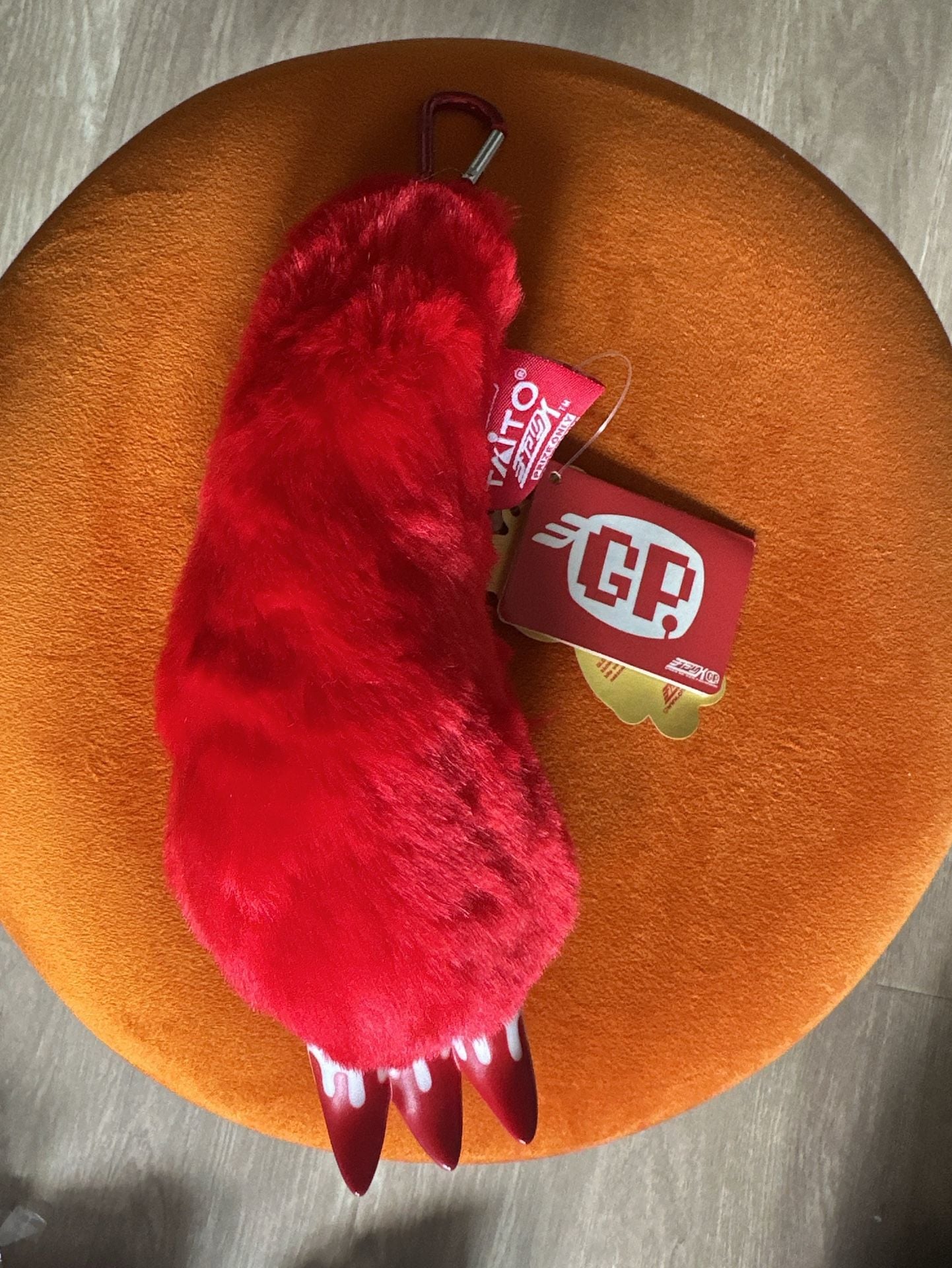 Taito Chax GP Gloomy Bear Red Paw Plush Keychain 2