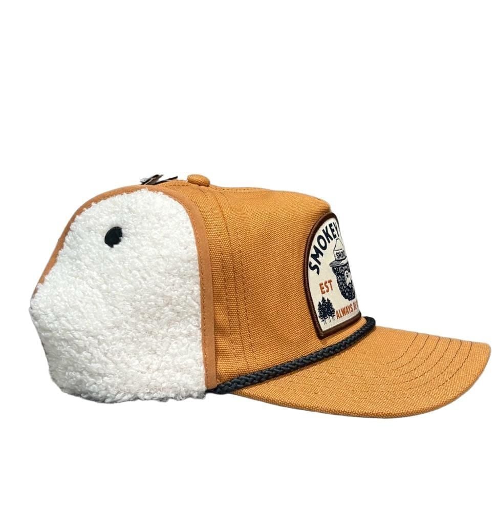 Smokey Bear Sherpa Snapback Hat Tan (NWT) 3