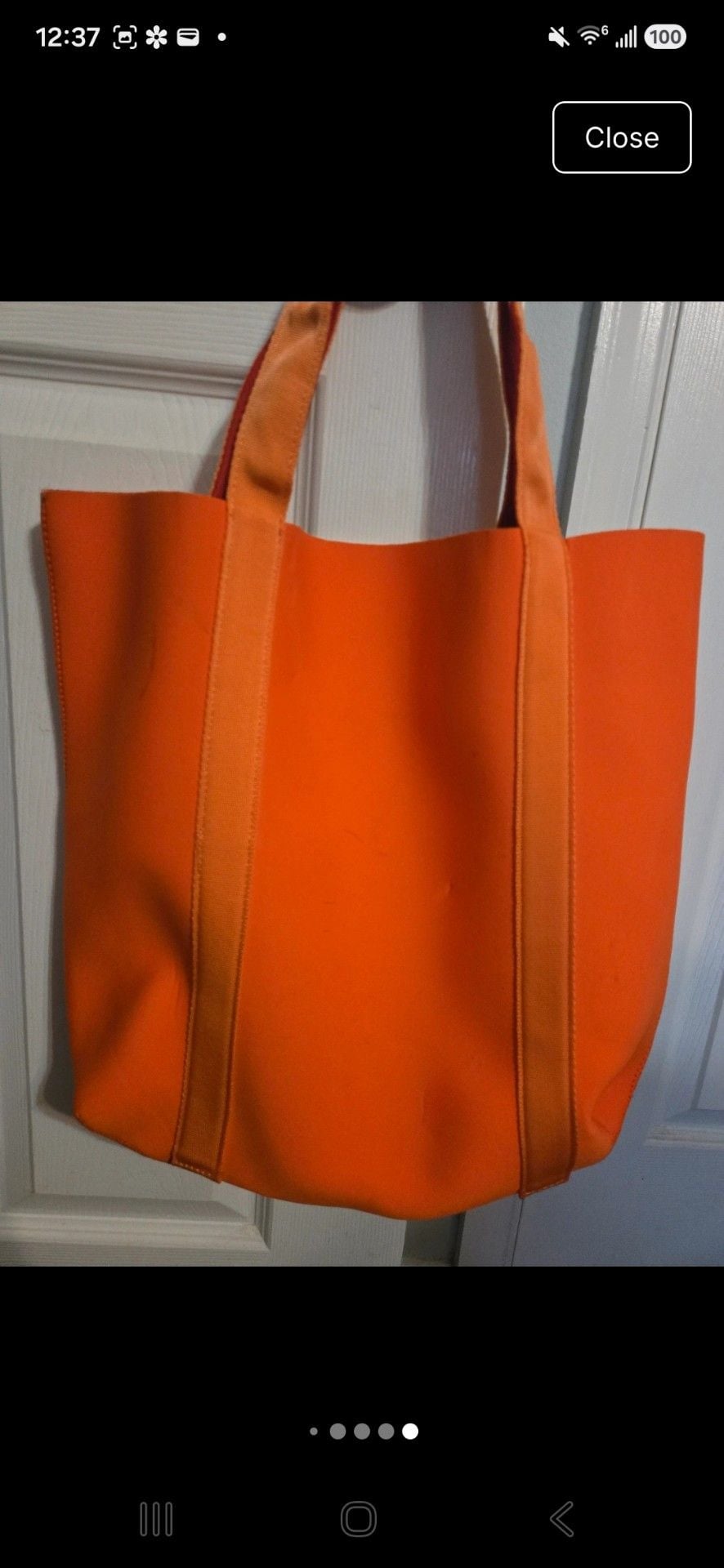 FITKICKS Every Day Tote Orange Red Reversible Bag 7