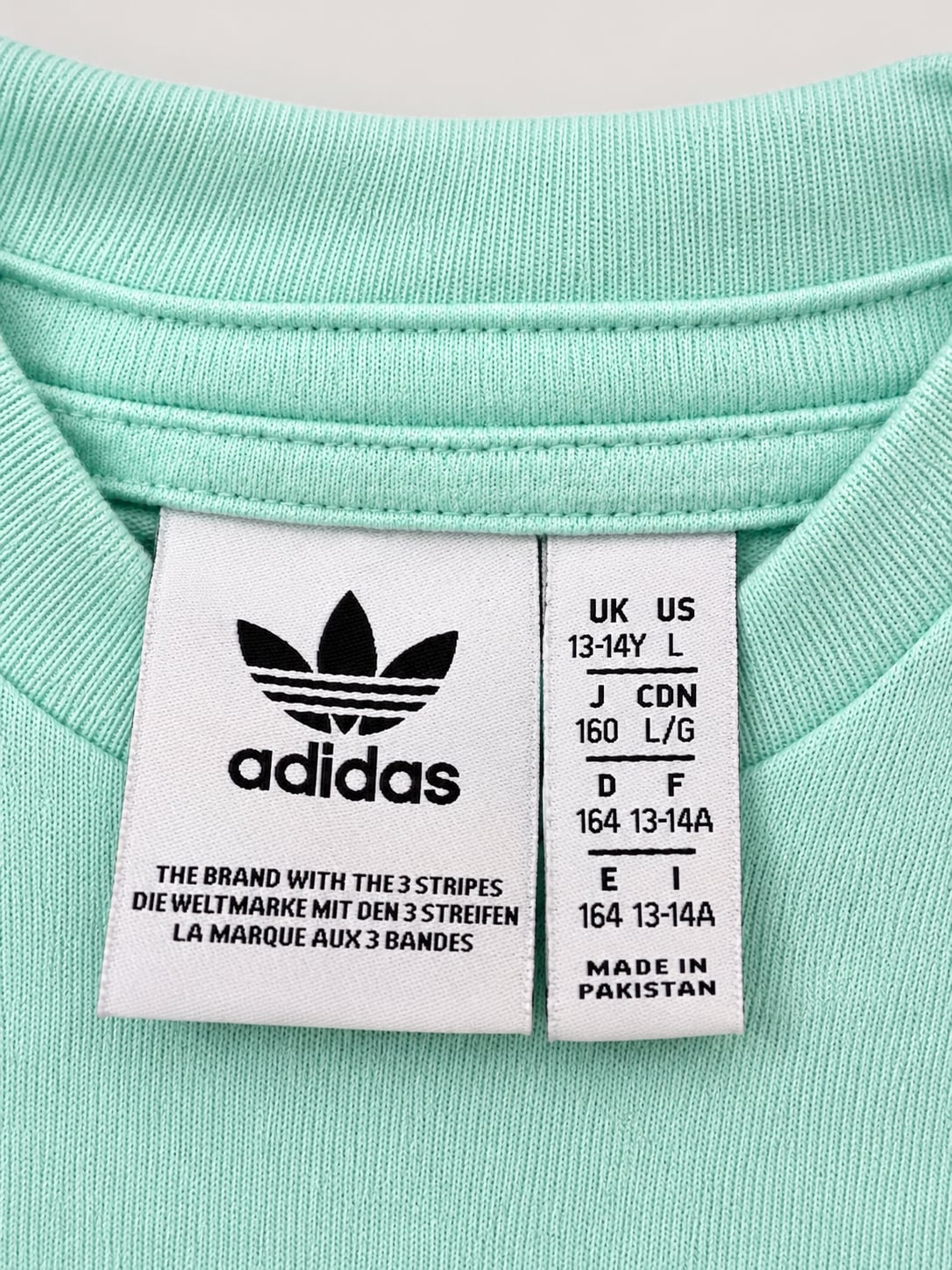 Adidas Originals Girls Youth L 13-14 Mint Green Trefoil Side Snap Hoodie 3