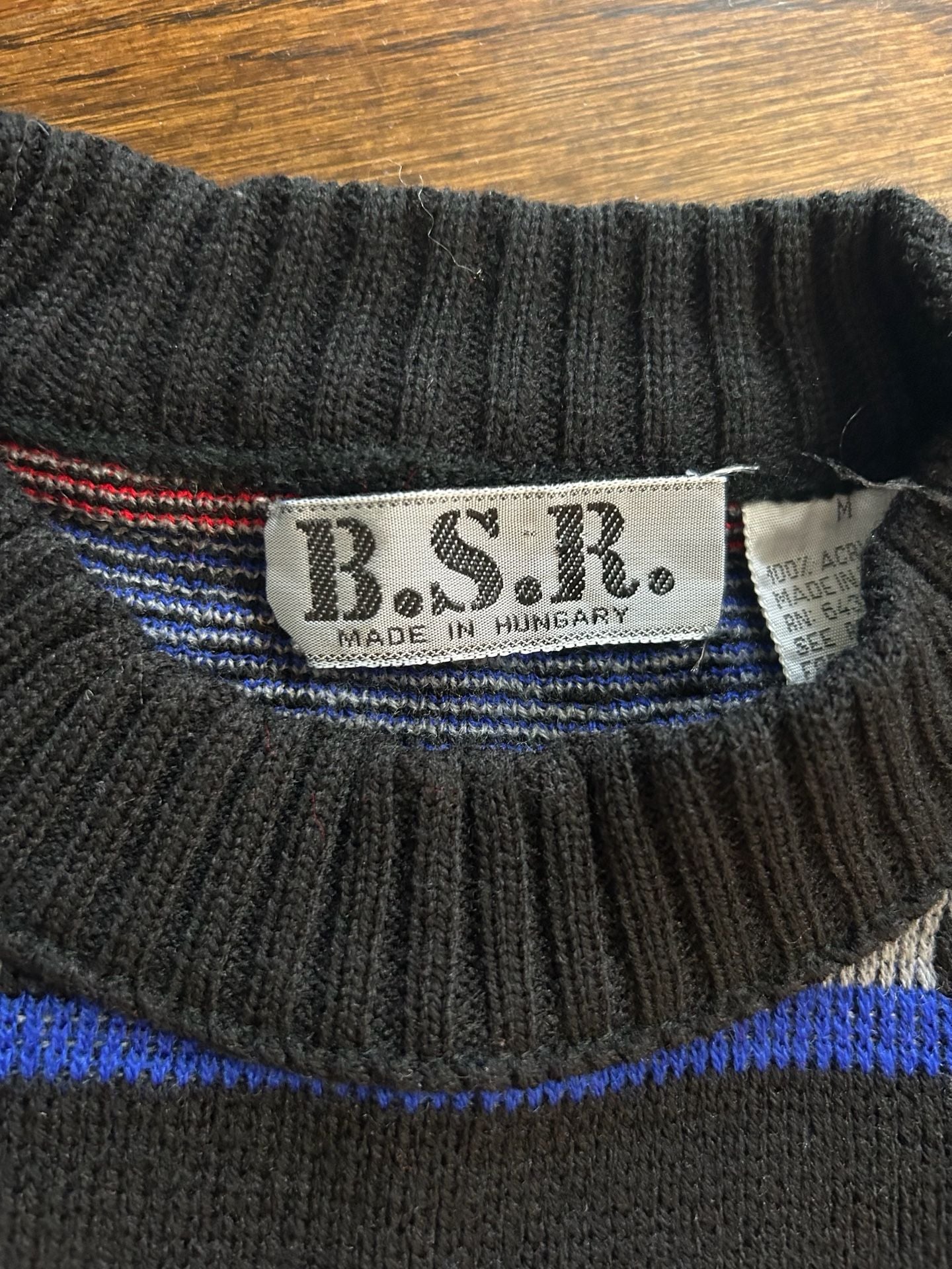 Vintage 90s B.S.R. Geometric Pattern Sweater Size M 5