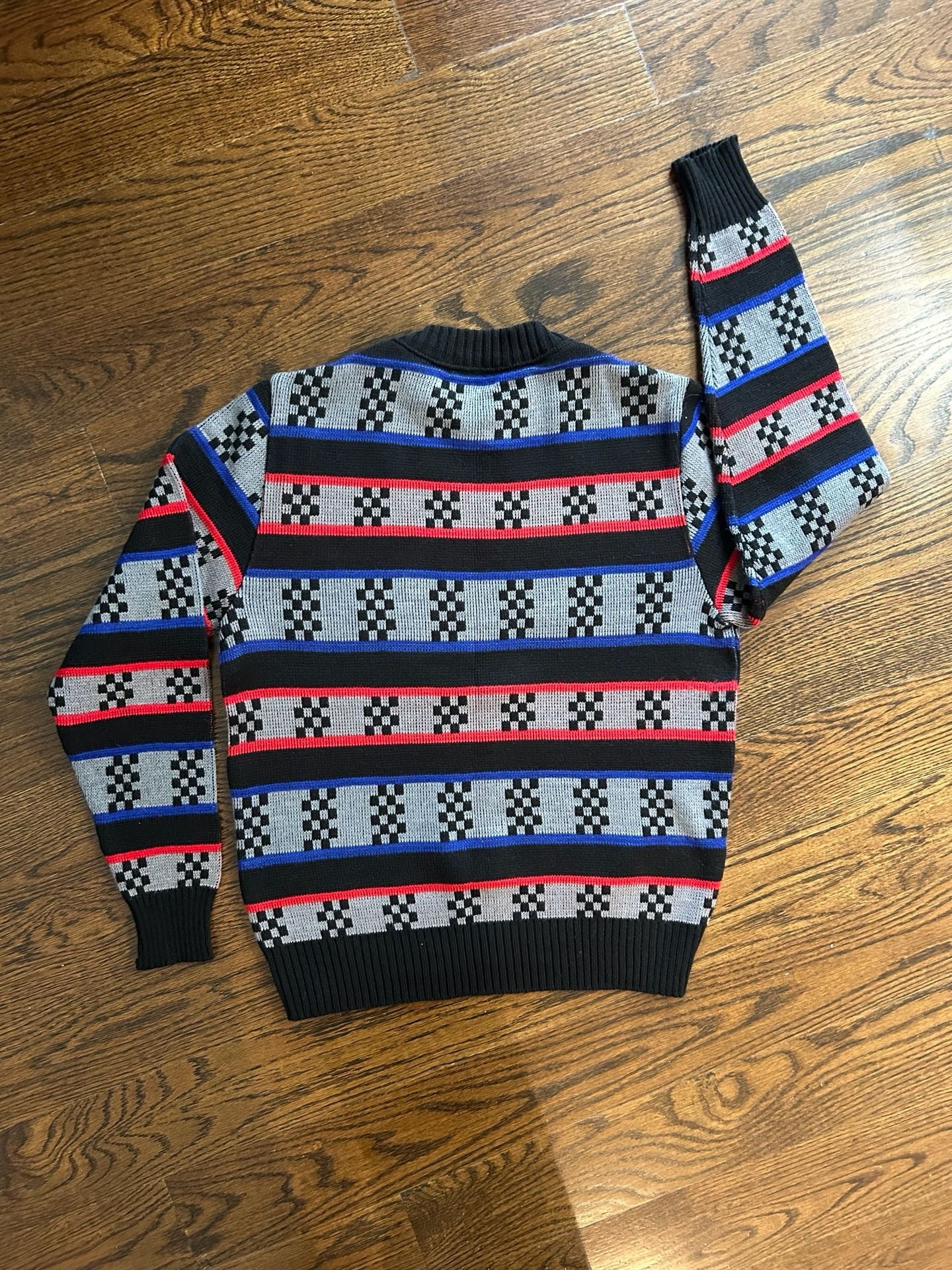 Vintage 90s B.S.R. Geometric Pattern Sweater Size M 8