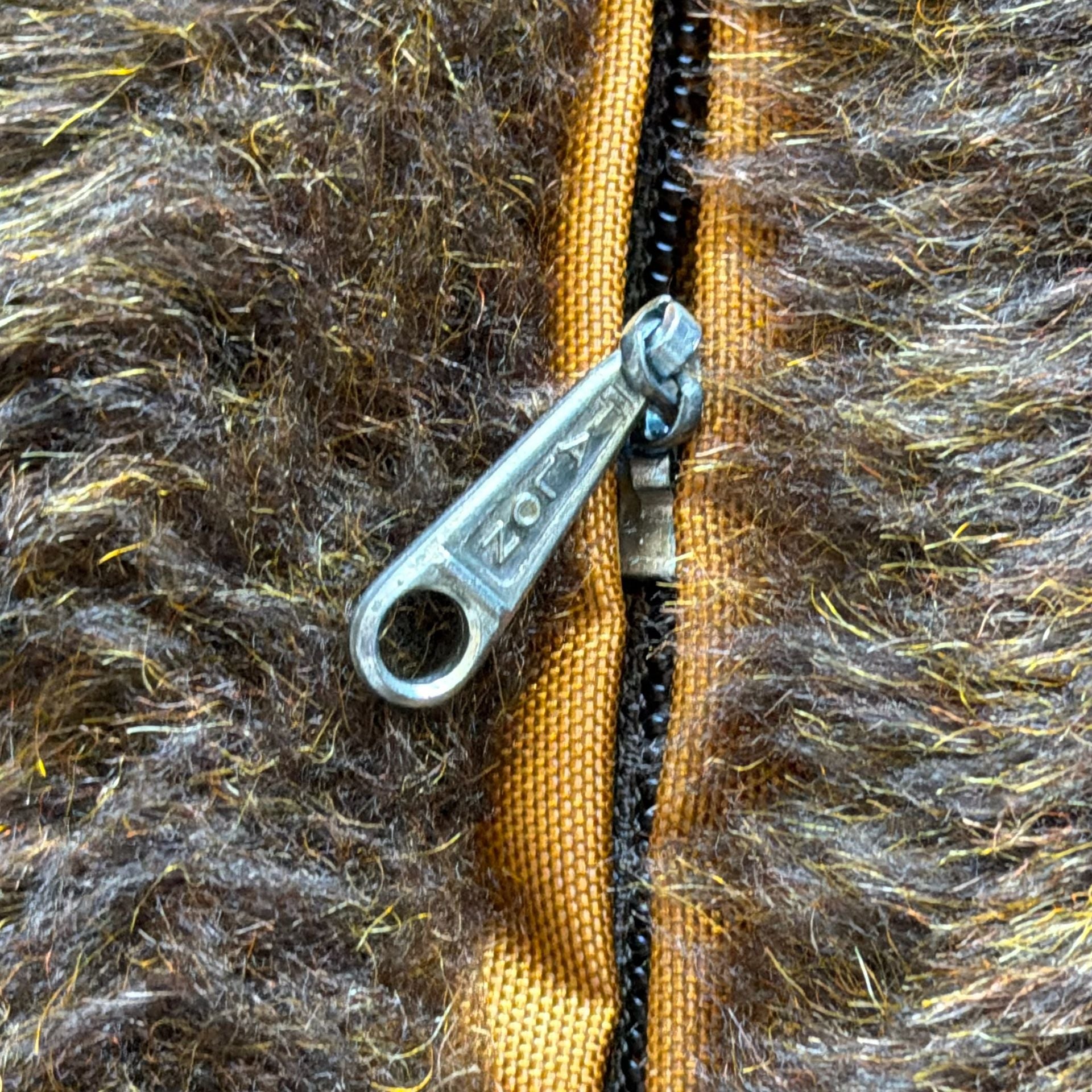 50s Reversible Pile Grizzly Hooded Work Jacket Talon - M 11
