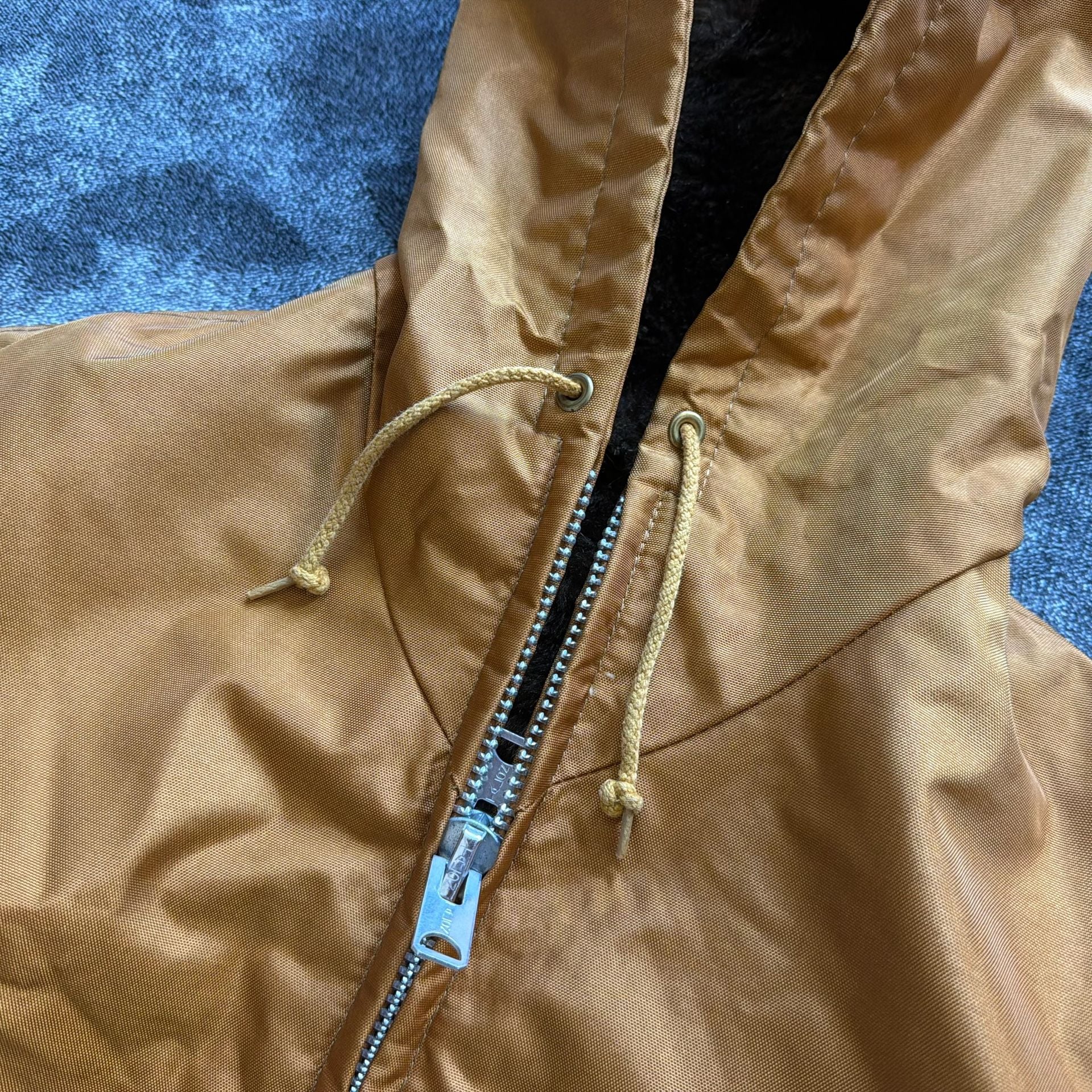 50s Reversible Pile Grizzly Hooded Work Jacket Talon - M 12
