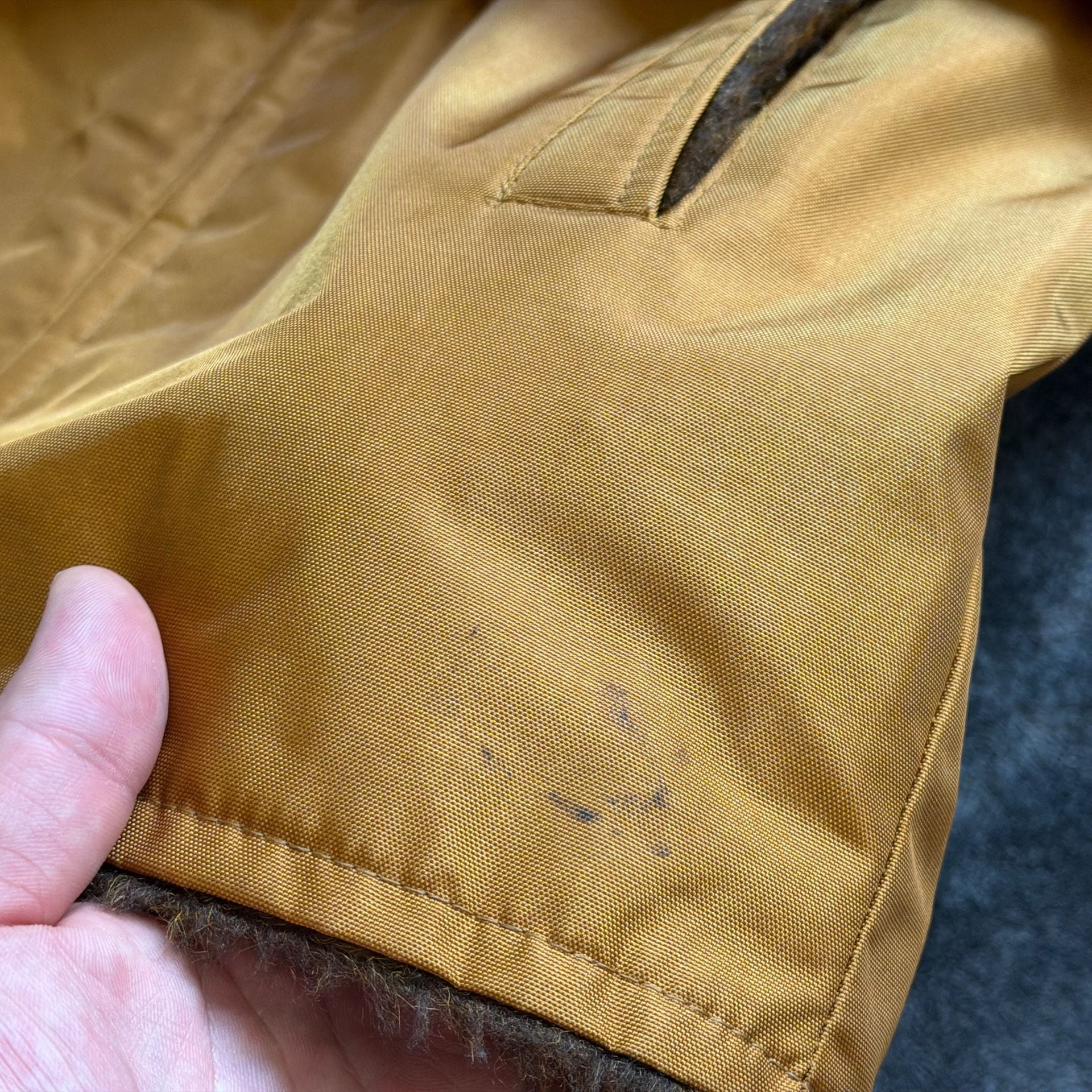 50s Reversible Pile Grizzly Hooded Work Jacket Talon - M 16