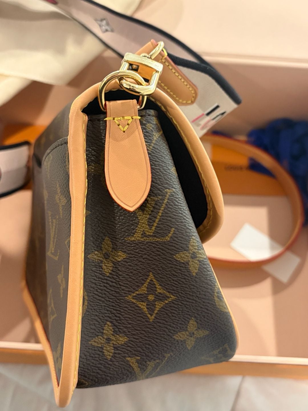 Louis Vuitton Diane Monogram Canvas Satchel Handbag 5