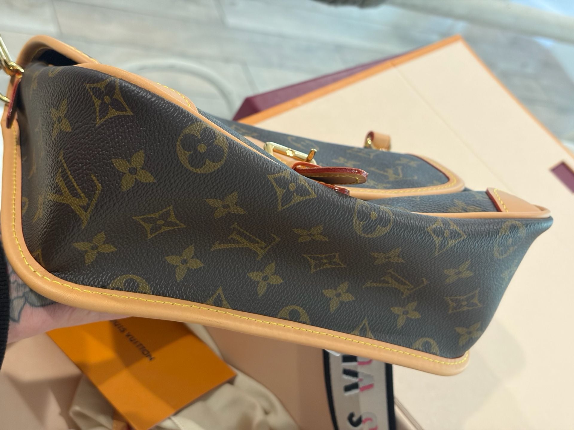 Louis Vuitton Diane Monogram Canvas Satchel Handbag 11