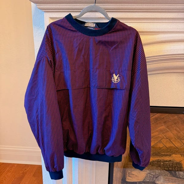 Gleneagles Golf Windbreaker Pullover Blue Red Plaid