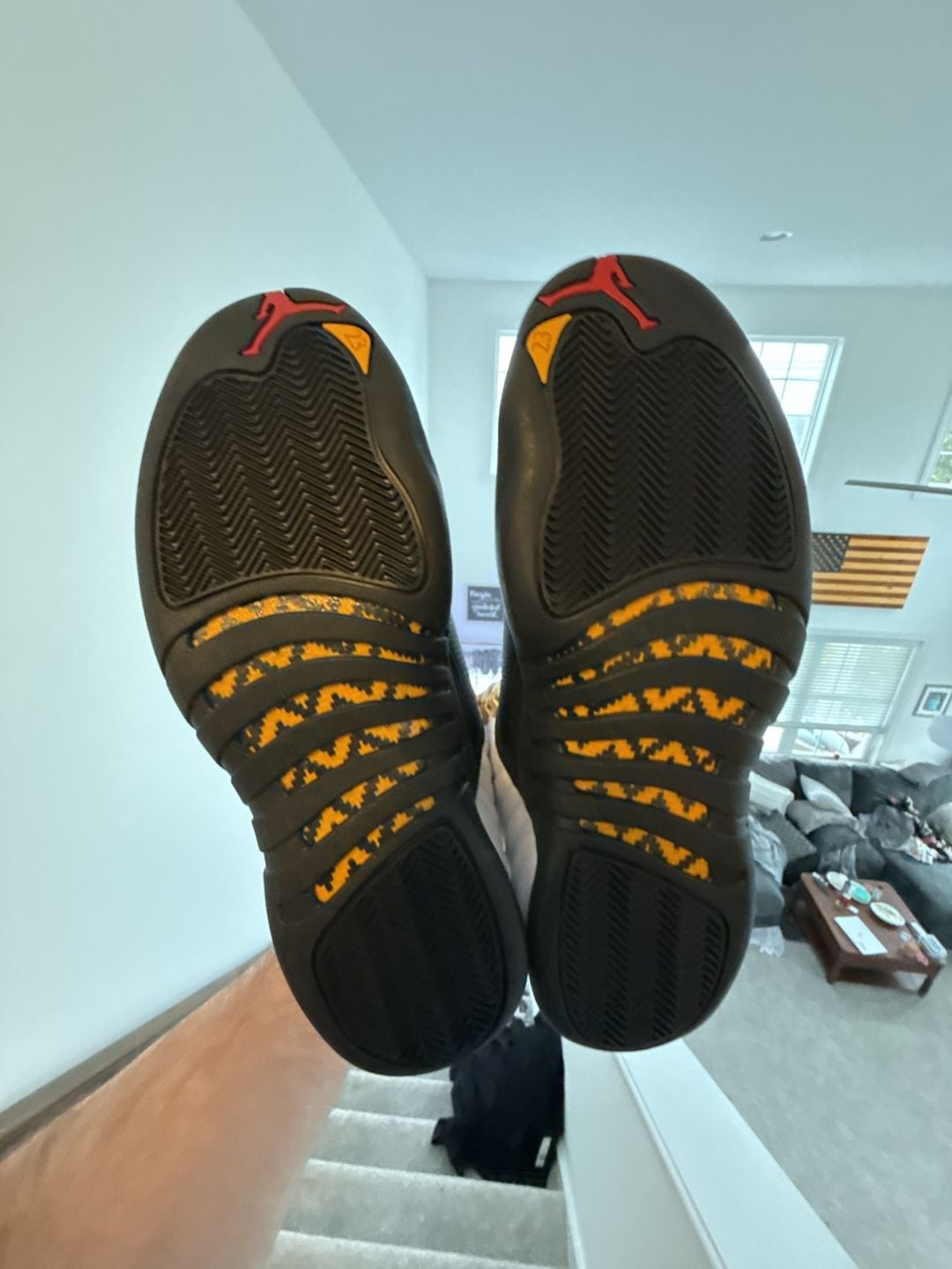 Air Jordan 12 Retro Taxi Size 12 White Black 4